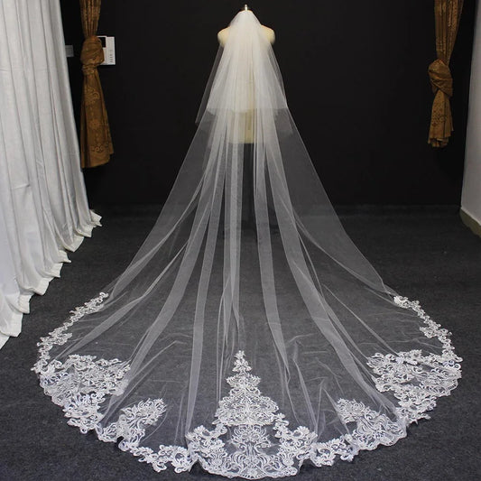 Beautiful Long 2T Wedding Veil with Comb