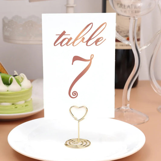 12pcs Wedding Table Sign Stand/ Metal Place Card Holders